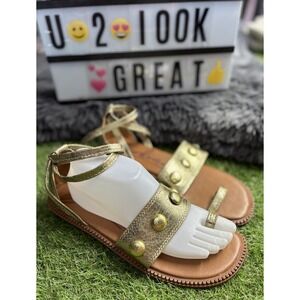 Zodiac Womens 8.5 Sandals Gladiator Gold Goddess Empress Cosplay Cleopatra‎ Gold